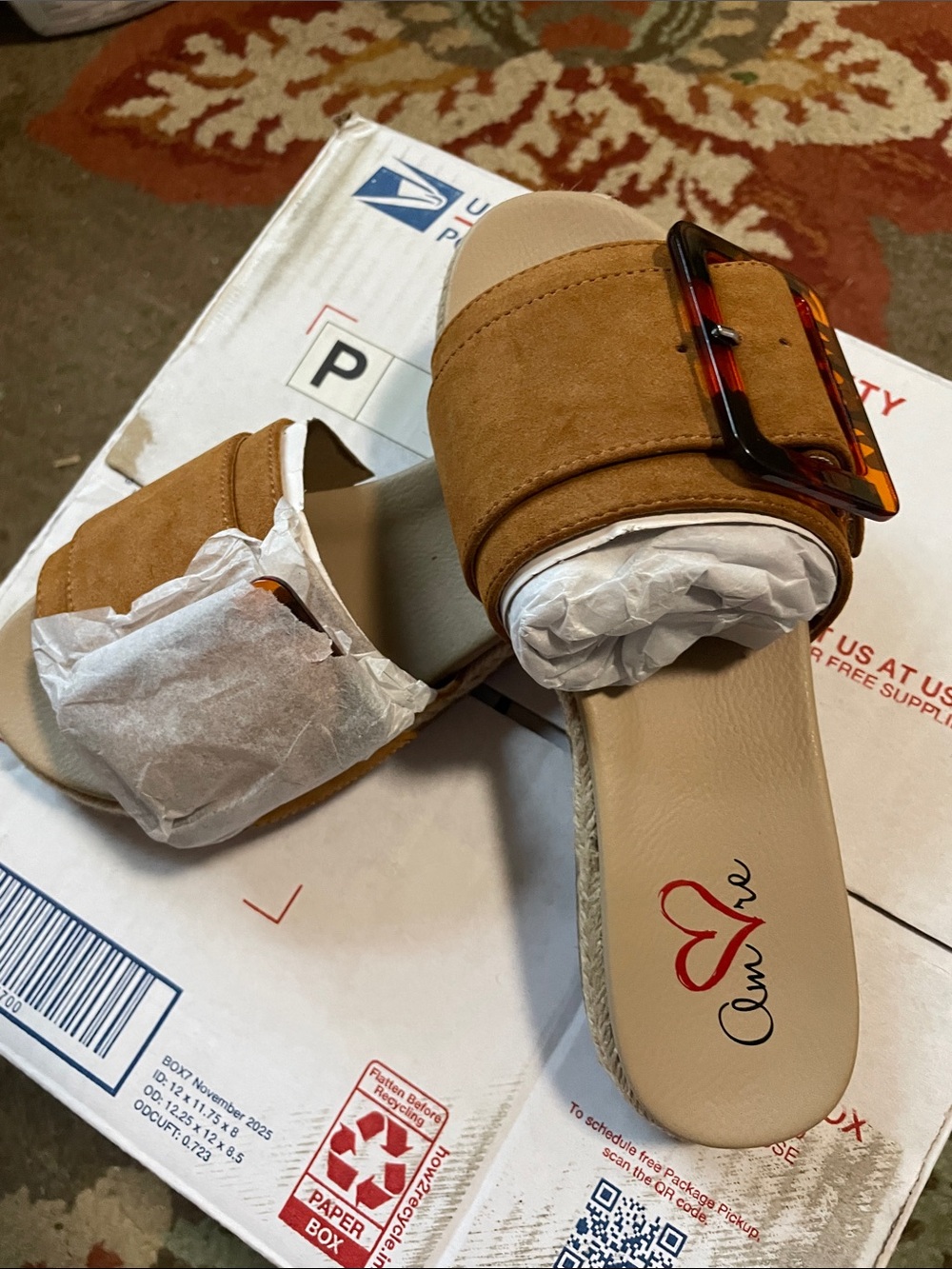 Olivia Miller Tan Wedge Sandals